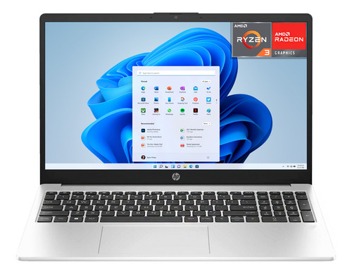 Laptop Hp 255 G10 De 15,6 Amd Ryzen 3, 8gb Ram, 512gb Ssd W Plateado