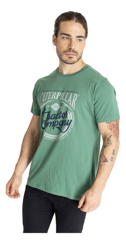 Polera Cat Foundation Crafted F Verde Hombre