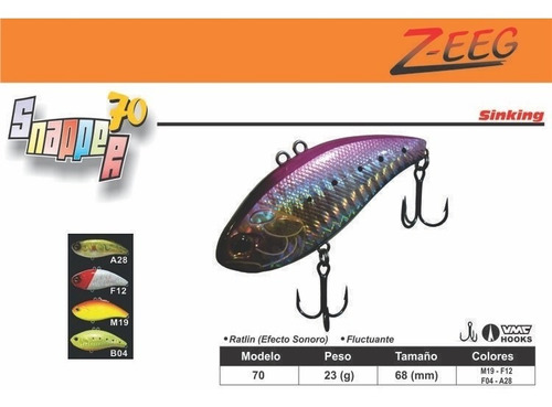 Señuelo Snapper 70 Z-eeg - Sumax Marine Sports Shinking