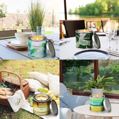 Velas De Citronela Para Exteriores Para Patio, Juego De Vela