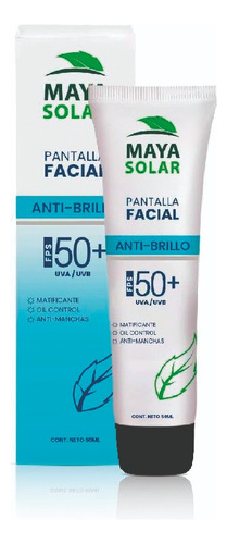 Protector Solar Facial Control De Brillo 50 Ml Matificante
