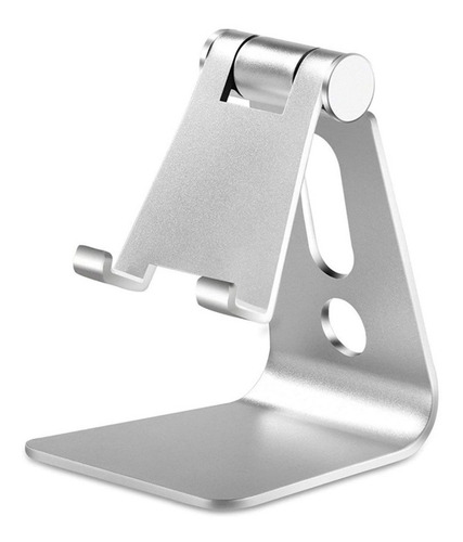 Soporte Aluminio Ajustable Para Celular Tablet iPad iPhone Color Plata