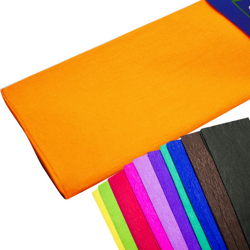 Papel Crepe 45 X 130 Cm Color Naranja