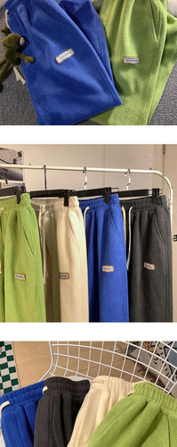 Pantalones Deportivos Tipo Harén Con Forro Polar De Lana De