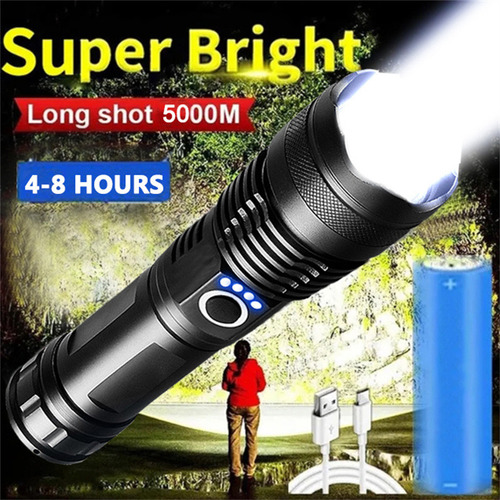 Potentes Linternas Led De Alta Potencia Recargables Por Usb