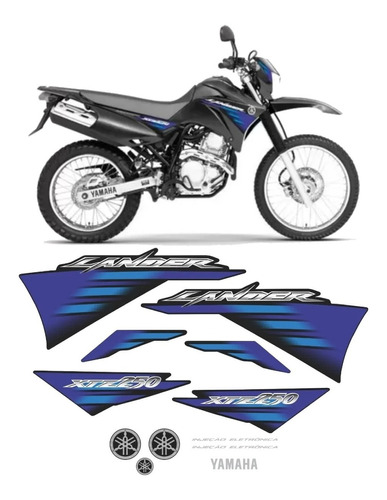 Kit Adesivos Yamaha Lander 250 2007 Preta 10457