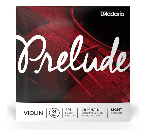 Cuerda De Violín Única Prelude D, Escala 3/4, Tensió...