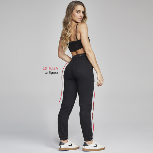 Pantalon Jogger Cargo Mujer Push Up Seven Jeans 0016ngro