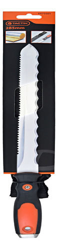 Cuchillo De Doble Filo Tipo Machete Tactix Con Funda Color Plateado