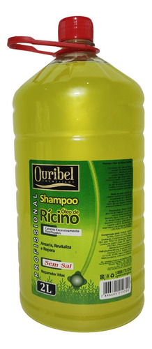 Shampoo Salão De Beleza Sem Sal Ouribel Óleo Rícino 2litros