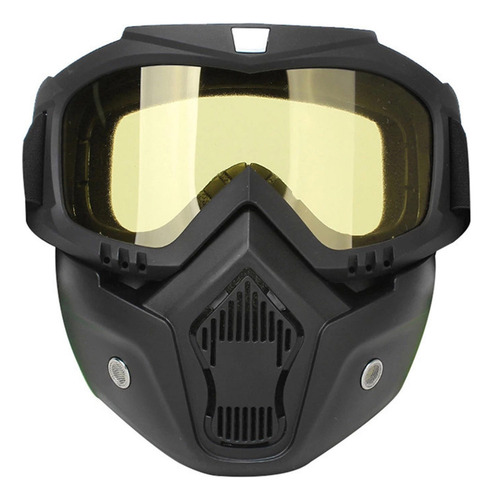 Máscara Moto Gafas Hd Con Filtro Boca, Casco Abierto, Protec