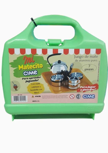 Valija Mi Matecito Cime Juego De Mate De Aluminio Maletin