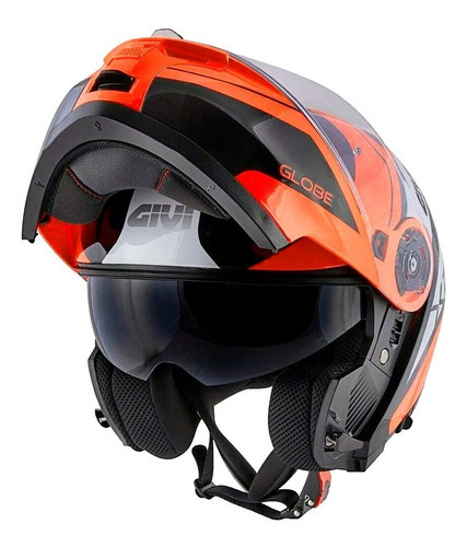 Capacete Givi X21 Globe Preto/laranja