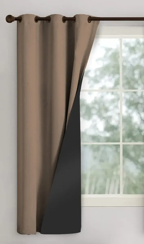 Cortina Corta Luz Blackout Blecaute 1,40 X 1,60 Cores Cor Avelã