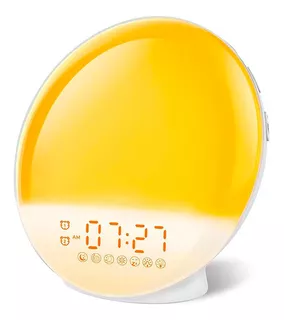 Reloj Despertador Gadnic 7 Colores Luz De Amanecer Radio Fm