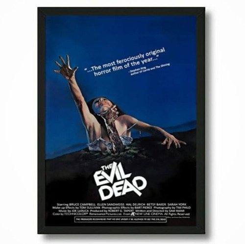 Cuadro The Evil Dead Marco Con Vidrio 35x50