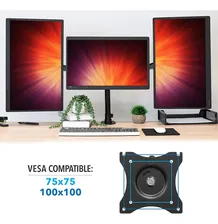 Imagen 2 del producto Soporte Triple Monitor Alineación Horizontal 3 Pantallas  Negro