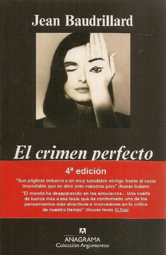 Libro El Crimen Perfecto De Jean Baudrillard