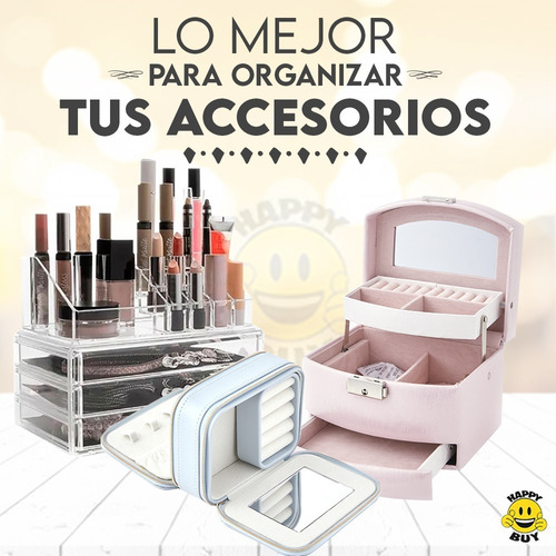 Organizador Porta Cosméticos Acrilico Joyas Accesorios Bijou