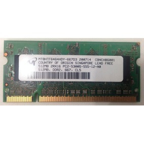 Memoria Notebook Micron Ddr2 667 Mhz 512mb