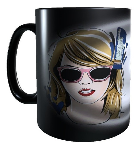 Taza Mágica Diseño Taylor Swift (cara), Tazon Cambia Color