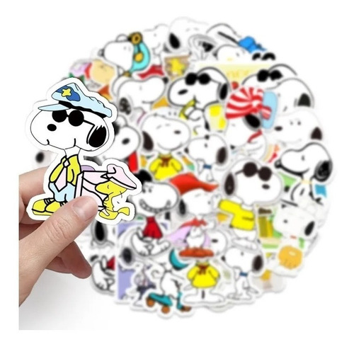 Imagen 3 de 7 de Snoopy - Set De 50 Stickers / Calcomanias / Pegatinas