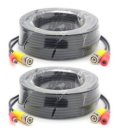 2pcs 16ft 5m 2 In1 Audio Video Power Cable Seguridad Cámara 