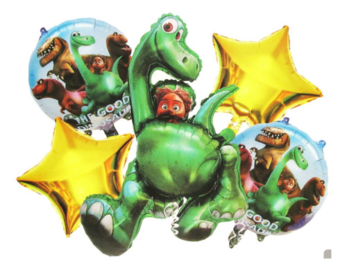 Bouquet 5 Pcs Un Gran Dinosaurio  Set De Globos 