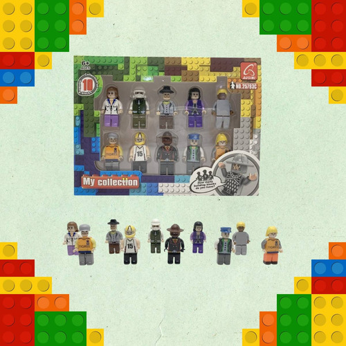 Kit De Mini Bonecos Com 10 Unidades