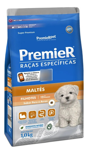 Raçao Premier Raças Especificas Maltes P/caes Filhote 1kg