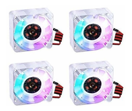 Geeekpi 4pcs Raspberry Pi 4 Ventilador Silencioso, Ventilado