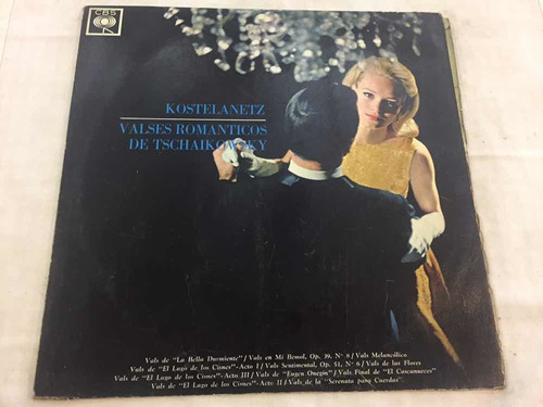 Kostelanetz Valses Romanticos Tschaikowsky  Disco Vinilo Lp