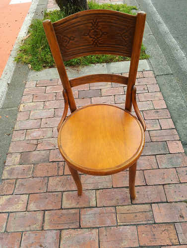 4 Sillas Tipo Thonet Madera Curva Antiguo Año 1930 