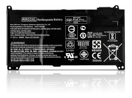 Bateria Rr03xl Para Hp Probook 430 440 450 455 470 G4 Mt20 