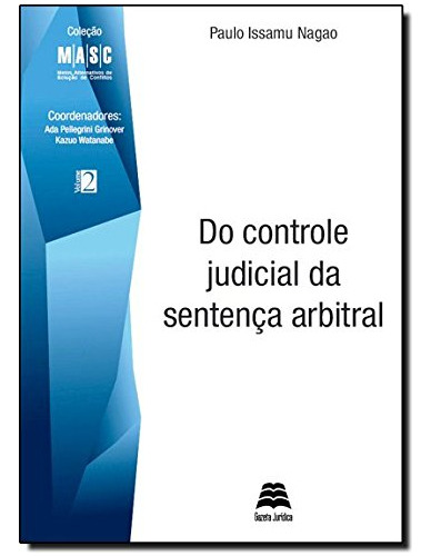 Libro Do Controle Judicial Da Sentença Arbitral Col Masc Vol