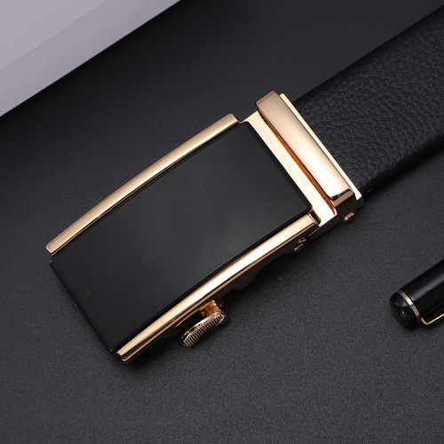 Cinturón De Cuero Suave Para Hombre Con Hebilla Automática