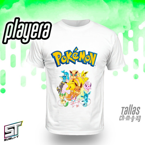 Imagen 1 de 4 de Playera Evolucion Evee Pokemon-0034