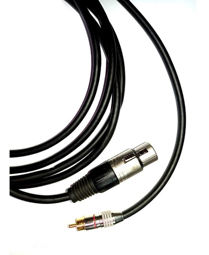 Imagen 1 de 1 de Cable Rca A Xlr Hembra De 1 Metro Cal. 24 Uso Rudo