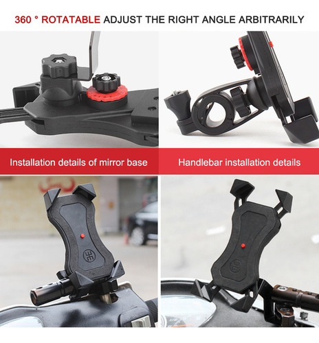 Soporte Para Teléfono Alnum Bike Con Botón Retráctil Para 4-