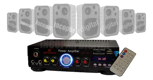 comprar Combo Musica Funcional Consola Bt C.r. + 8 Bafles Comercio