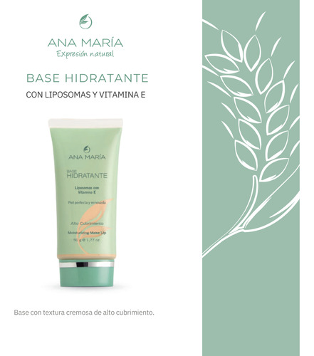 Base Hidratante Ana Maria Cosméticos Con Liposomas Y Vit E