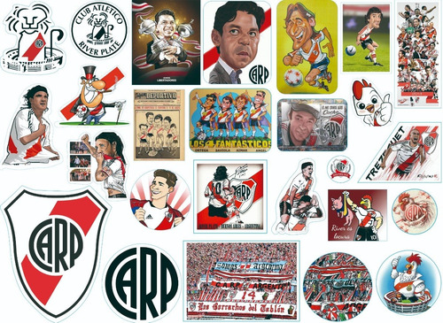 Stickers River, Newlls Futbol Calcos Termos Compu Mate Celu