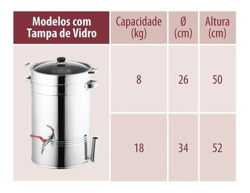 Suqueira Artinox 18kg 985 Com Fogareiro Aço Inox