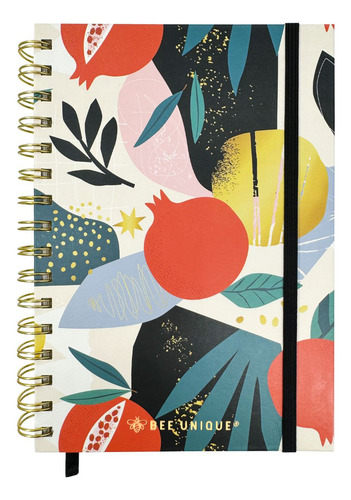 Caderno A5 Magrana Capa Dura 120 Folhas 80g/m Bee Unique Cor Branco