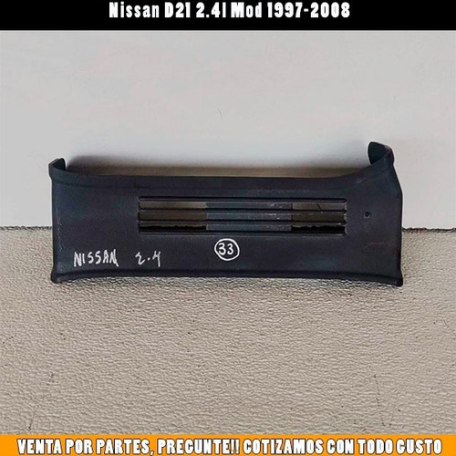 Moldura Central Inferior Nissan D21 Mod 1997-2008