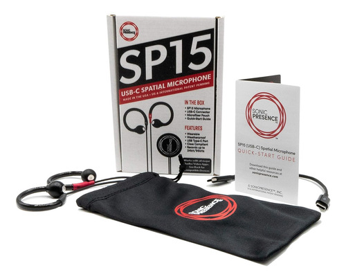Micrófono Binaural Sp15c Usb-c Para Grabación Espacial 3d