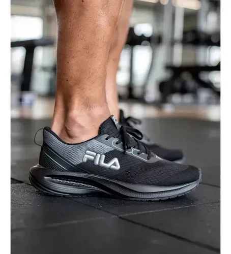 Tênis Fila Masculino Rise Up Esportivo Treino Original Preto/cinza/grafite Liso