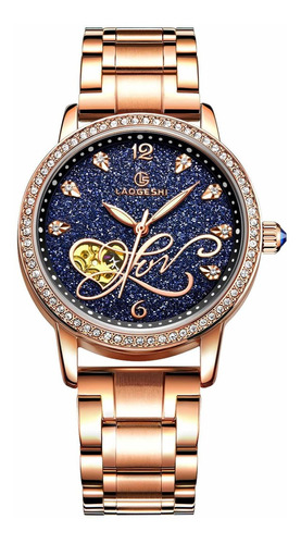 Reloj Mujer Rorios Aa-jb003 Automático Pulso Oro Rosa En