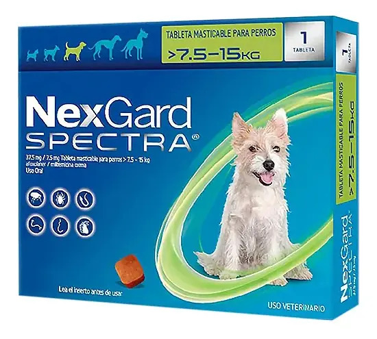 Nexgard Spectra Perros (una Tableta) 7.5 - 15 kilos