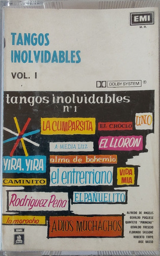 Cassette De Tangos Inolvidables Vol.1